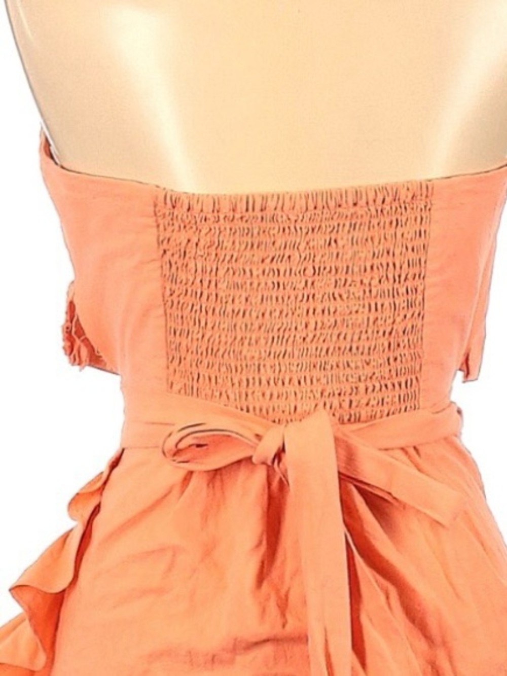 Free People Strapless Peach Mini Ruffle Dress - Picture 5 of 13